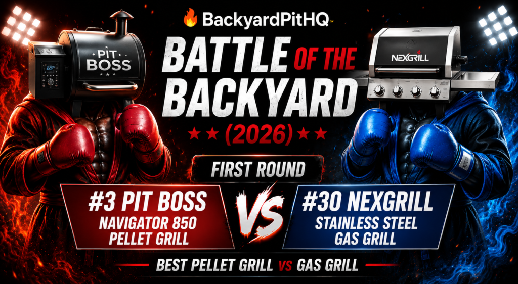 Pit Boss vs Nexgrill Battle of the Backyard 2026 first round pellet grill vs gas grill showdown