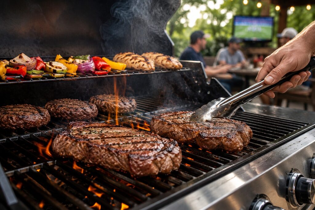 Best budget grills under $500 cooking burgers and steaks during a backyard cookout